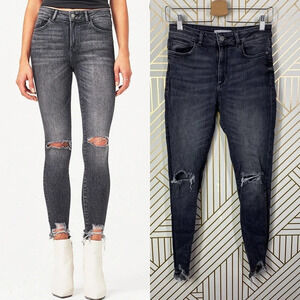 DL1961‎ Farrow Instaslim Ankle Jeans in Light Smoke Gray Denim Size US 27